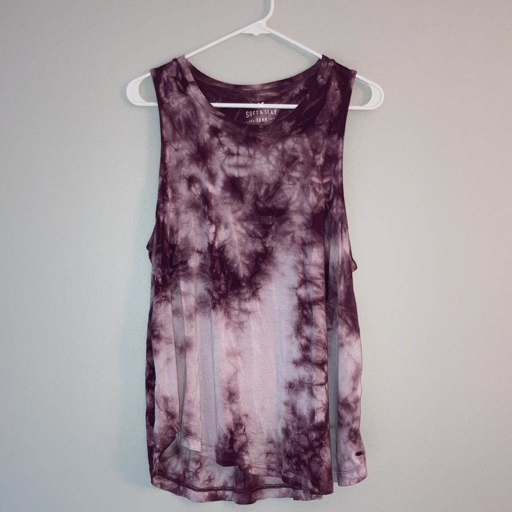 Soft & Sexy purple tiedye tank from AE, size L